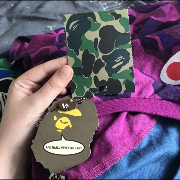 Bape Shirts Bape Half Blue Half Purple Camo Tee Poshmark Bape Shirts Bape Half Blue Half Purple Camo Tee Poshmark